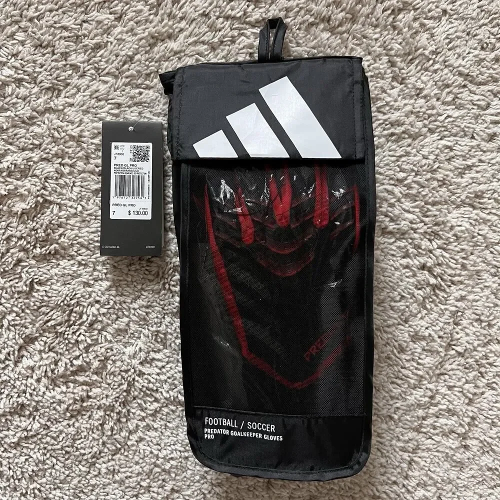 Adidas Predator PRO URG 2.0 Goalkeeper Goalie Gloves Red JF8900 Mens Size 7